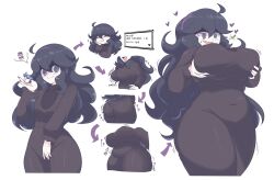 alternate_breast_size ass_expansion belly_expansion big_ass big_breasts breast_expansion breasts bubble_butt child_bearing_hips chubby chubby_female emmarrgus expansion female growth hex_maniac holding_breast hourglass_figure human human_only large_breasts nintendo plump pokemon purple_eyes thick_thighs voluptuous weight_gain