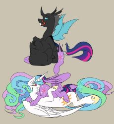 2017 69_position absurd_res alicorn ambiguous_gender ambiguous_pred arthropod black_body blue_hair blue_tail changeling clothing cunnilingus cutie_mark digital_media_(artwork) disguise disguised_changeling equid equine fangs feathered_wings feathers female female/female feral feral_pred footwear friendship_is_magic green_hair green_tail hair hasbro hi_res horn hypnosis insect_wings larger_female larger_feral licking licking_lips magic mammal mind_control multicolored_eyes multicolored_hair multicolored_tail my_little_pony oral oral_vore pink_hair pink_tail princess_celestia_(mlp) purple_body purple_feathers purple_hair purple_tail sex sharksludge shoes simple_background size_difference smaller_female smaller_feral tongue tongue_out twilight_sparkle_(mlp) vaginal_penetration vore white_body white_feathers wings yuri