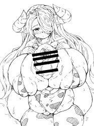 1futa autopaizuri autotitfuck balls breasts full-package_futanari futanari herm hermaphrodite horns huge_balls huge_breasts huge_cock intersex kanon_(148bpm) monochrome multi_genitalia nipples penis penis_pussy pussy pussy_urethra thick thick_thighs