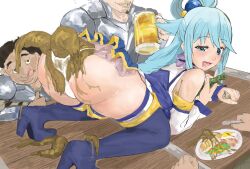 aqua_(konosuba) big_ass fetish food kono_subarashii_sekai_ni_shukufuku_wo! naughty_face scat supahboodge