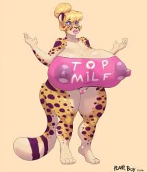 betsibi big_ass big_breasts cheetah feline female glasses milf pink_panties plankboy yellow_hair