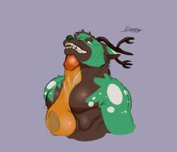 anthro antlers balls breast_play breasts brown_body brown_fur canid canine canis cervid digital_media_(artwork) duo erection esofaoul_(character) felid fur genitals green_body green_fur hair hi_res horn humanoid_genitalia humanoid_penis hybrid justdoggo magnus_(skyrutiger) male mammal nipples nude orange_penis paizuri pantherine penis sex simple_background smile solo teeth tiger titfuck titjob were werecanid werecanine werewolf white_body white_fur white_nipples wolf