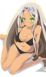 breasts disgaea disgaea_3 iwasi_r large_breasts nippon_ichi_software sapphire_rhodonite tanned tanned_female tanned_skin underwear underwear_only