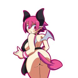 apron apron_only ass behind_view breasts demon demon_girl demon_horns demon_tail disgaea disgaea_3 iggy-bomb large_ass large_breasts nippon_ichi_software raspberyl thick_ass