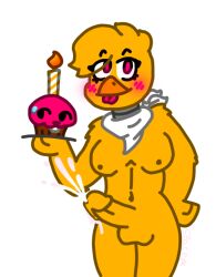 1futa 2022 anthro avian balls bandana bandanna_scarf bird blep blush bodily_fluids breasts chica_(fnaf) chicken cum cumshot digital_drawing_(artwork) digital_media_(artwork) ejaculation erection five_nights_at_freddy's flat_colors futa_only futanari galliform gallus_(genus) genital_fluids genitals gynomorph intersex nipples penis phasianid scottgames slightly_chubby solo space_the_bunny standing tongue tongue_out toony transparent_background video_games