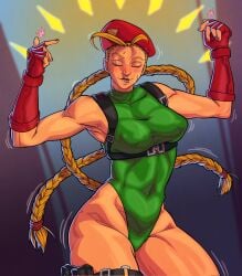 athletic athletic_female busty cammy_white capcom female female_focus female_only gorgoden_weiner hourglass_figure pinup pinup_pose standing street_fighter tagme wide_hips