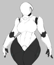 1girls big_breasts breasts dare_to_exist faceless faceless_female female female_only grey_background haydee haydee_(game) hips humanoid large_breasts monochrome robot robot_girl robot_humanoid simple_background solo solo_female tagme thick thick_thighs thighs wide_hips