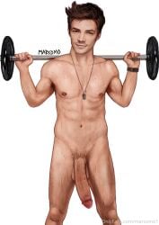 actor arrowverse barbell barry_allen big_cock big_penis celebrity dc flaccid flaccid_penis grant_gustin huge_cock huge_cock in_character looking_at_viewer male male_only marcomo muscles muscular muscular_male nude the_flash the_flash_(series) veiny_penis working_out