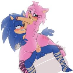 1boy 1girls amy_rose amy_rose_(boom) anthro artist_name bluechika blush dat_ass furry hedgehog nude penis sega sex sonic_(series) sonic_boom sonic_the_hedgehog sonic_the_hedgehog_(series) white_background