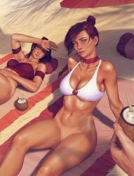 2022 2girls abs alcohol areolae arm_support artist_signature asian_female athletic_female auburn_hair avatar_the_last_airbender barely_visible_genitalia beach beach_bag beach_towel big_breasts blue_eyes bob_cut bottomless braided_ponytail breasts breasts_apart brown_hair casual_bottomless casual_nudity cocktail coconut coconut_drink completely_nude confident drinking_straw earth_kingdom edit feet_out_of_frame female_only fire_nation fit fit_female friends grey_eyes head_on_pillow head_tilt holding_object innie_pussy krysdecker krystopher_decker light-skinned_female lipstick long_hair looking_at_viewer lying lying_down lying_on_back medium_breasts medium_length_hair messy_hair multiple_girls naked nipples nonsexual_nudity nude nude_female nudist_beach outdoor_nudity pale-skinned_male patreon_username perky_breasts pina_colada ponytail pov pussy realistic relaxing sensual shading_eyes shaved_pussy shoulder_length_hair sitting smile smiling_at_viewer suki summer sun sunbathing sunny sweat swimsuit tan_edit tanned_female tanned_skin thick_thighs toned_female topknot towel ty_lee umbrella