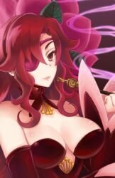 breasts cleavage dress eye_patch gelato_valentine kokoro_rokoko large_breasts nippon_ichi_software the_witch_and_the_hundred_knight