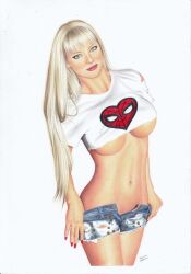 blonde_hair breasts gwen_stacy gwen_stacy_(classic) marvel marvel_comics tim_grayson