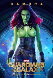 1girls actress alien alien_girl alien_look_like_human arspark celebrity edit edited female female_only gamora green-skinned_female green_skin guardians_of_the_galaxy marvel marvel_cinematic_universe movie_poster nude poster solo topless topless_female zoe_saldana