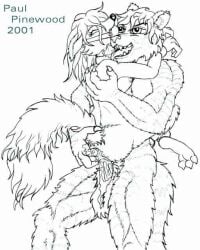 2001 anthro big_cat feline female female_fox fingering fox furry gag gagged heterosexual male male/female paul_pinewood straight tiger vaginal