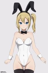 1girls accurate_art_style belly_button black_bowtie black_bunny_ears black_thighhighs blonde_female blonde_hair blonde_hair_female blue_eyes blue_eyes_female bowtie breasts bunny_ears bunnygirl bunnygirl_outfit cleavage cleft_of_venus collar collarbone dot_nose dsuzu elbows female female_focus female_only fingernails fingers groin hair_between_eyes hayasaka_ai high_resolution highres hourglass_figure kaguya-sama_wa_kokurasetai_~tensai-tachi_no_renai_zunousen~ legs light-skinned_female light_skin long_hair looking_at_viewer medium_breasts naked naked_female navel nude nude_female official_style pussy school_girl schoolgirl shoulders side_ponytail simple_background slender_body slender_waist slim_girl slim_waist solo standing student teenager thick_thighs thighhighs thighs thin_waist upper_body v-line white_background white_bunnygirl_costume white_bunnysuit white_collar white_wrist_cuffs wide_hips wrist_cuffs