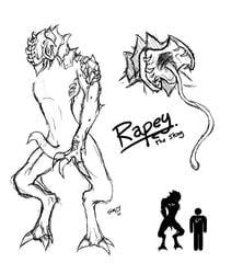 alien borderlands digitigrade male male_only nightmare_fuel penis skag sm24