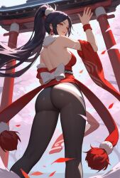 1girls ai_generated alternate_costume ass_focus big_ass big_butt black_hair black_hair_female butt_focus cvxxxart ear_piercing ear_ring earring female_focus female_only female_solo forehead_gem forehead_jewel gem_on_forehead jewel_on_forehead league_of_legends light-skinned_female light_skin long_hair long_hair_female looking_at_viewer looking_back looking_back_at_viewer nidalee orange_eyes orange_eyes_female ponytail ponytail_female riot_games shiny_outfit shiny_skin shrine shrine_maiden skintight skintight_clothing solo solo_focus warring_kingdoms_nidalee wave waving waving_at_viewer waving_hand