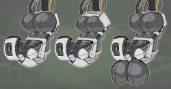 big_ass breastless casual_nudity doodlewill female female_only glados huge_ass huge_breasts nude portal_(series) robot robot_girl