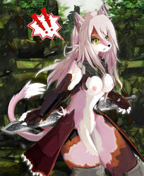 !! 2010 armor breasts color dragoon86 feline female furry hair kemono nipples nude solo sword unconvincing_armour weapon