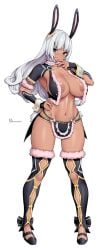 big_breasts bunny_ears korini_(armor) monster_hunter monster_hunter_frontier onomeshin skimpy thigh_highs