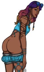 1girls alpha_channel ass breezabelle_(fortnite) dark-skinned_female dark_skin flo-sb-13 for_sticker_use fortnite png solo solo_female sticker_template transparent_background transparent_png