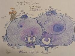 big_breasts big_penis blueberry_inflation breasts codythewolfdog huge_breasts huge_cock inflation penis sunken_head sunken_limbs thick_thighs wide_hips