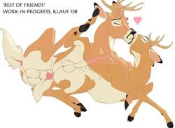 cervine cum deer gay hi_res kissing klaus_doberman male work_in_progress