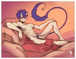 2024 adonis_belt aged_up ao_no_exorcist areolae armpit_hair armpits athletic_male bedsheets belly_button biceps bishonen blue_armpit_hair blue_eyes blue_hair blue_pubes blue_pubic_hair blush blushing calves casual_exposure casual_nudity celestiaknight completely_naked completely_naked_male completely_nude completely_nude_male demon demon_boy demon_tail flaccid flaccid_penis full_color furry_tail hand_on_knee hi_res horns humanoid_genitalia humanoid_penis humanoid_pointy_ears large_penis long_penis male_only medium_hair navy_blue_hair nipples okumura_rin pale-skinned_male pale_skin penis pillow pillows pinup pointy_ears pubes pubic_hair reclining reclining_on_bed seductive_pose shounen_jump six_pack smile smiling solo solo_male tagme tail thighs toned toned_male twunk uncensored uncensored_penis uncircumcised uncircumcised_penis uncut uncut_penis