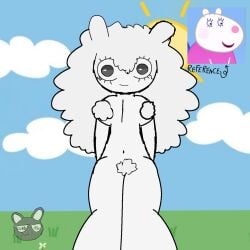 cubbit_say no_sex peppa_pig poorly_drawn semi_nude sheep susie_mom