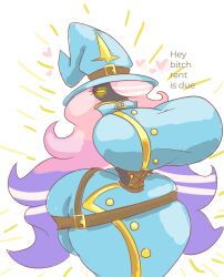 ass_bigger_than_head breasts_bigger_than_head clothed doodlewill female female_only huge_ass huge_breasts mage no_arms oc oc_request