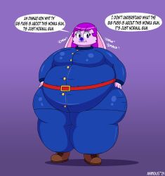 big_breasts blueberry_inflation breasts female furry hastagaspacho overweight tagme thick_thighs wide_hips