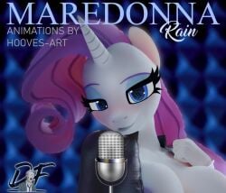 3d album_cover dirtyfinger hooves-art microphone my_little_pony rarity_(mlp)