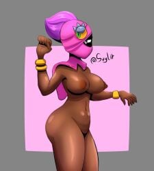 1girls ass brawl_stars breasts nipples nude_female suglir supercell tagme tara_(brawl_stars) text thighs