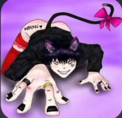 bow cat_ears catboy fab_fantasy fabfantasy fangs grin heat hissiest hoodie horny kets4eki knot love nail_polish piercings prowling red_tights ring slutty_outfit