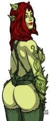 1girls alpha_channel ass flo-sb-13 for_sticker_use fortnite green_skin lipstick png poison_ivy poison_ivy_(fortnite) red_hair solo solo_female sticker_template transparent_background transparent_png