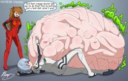 asuka_langley_sohryu detailed_bulges digestion female female_pred female_prey multiple_prey neon_genesis_evangelion plugsuit rei_ayanami tight_belly vlumpy vore vore_belly