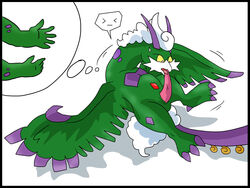 1boy 2012 alternate_form autofellatio avian bird color fellatio horns male male_only masturbation oral penis pokemon solo tornadus