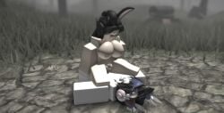 3d artist_request big_breasts black_hair bunny_ears cannon liztlc rake_kill_edition roblox roblox_avatar roblox_game source_request tagme vaginal_penetration valkyrie_helm white_skin