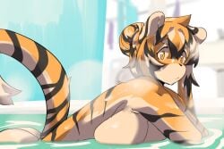 1girls anthro arknights aspirindabaitu big_breasts breasts female mx99926 solo solo_female tagme tiger tiger_girl waai_fu_(arknights)