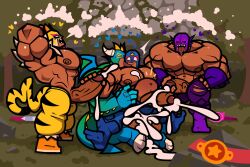 4boys abs anthro ass ball balls bara belt belts biceps big_ass big_breasts big_butt big_penis bodybuilder boots brawl_stars brown_body brown_skin costume cum cum_in_ass cum_inside cumming cumming_from_anal_sex cumming_inside cumming_together cumming_while_penetrated cumming_while_penetrating daddy demon dragon dragon_tail dragon_tongue ejaculation el_primo_(brawl_stars) el_rudo_primo_(brawl_stars) el_tigro evil forest_background gay gay_sex genitals glove gloves heart hearts_around_head huge_ass huge_breasts huge_butt huge_cock jerking jerking_off jerkingoff kiss kissing lanopoli male/male/male/male male_focus male_only male_penetrated male_penetrating male_penetrating_male male_pov mask masked masked_male masturbating masturbation muscles muscular muscular_anthro muscular_arms muscular_legs muscular_male muscular_thighs nipples no_text no_text_version orgasm orgasm_face panties pants pecs semen shoes tiger tiger_tail tongue tongue_kiss tongue_out vein veiny veiny_penis wrestler wrestling_mask yaoi