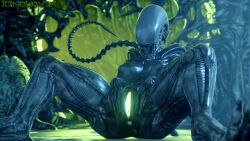 16:9 1girls 2021 3d 4k absurd_res alien alien_(franchise) alien_girl alien_only big_breasts black_body breasts detailed_background digital_media_(artwork) egg exoskeleton eyeless fangs female female_xenomorph genitals glowing glowing_genitalia glowing_pussy hi_res huge_filesize humanoid inverted_nipples long_tail monster nipples non-mammal_breasts nude open_mouth pussy solo teeth thekidxeno thick_thighs widescreen xenomorph