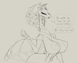 1girls anthro big_breasts breasts dialogue english_text female large_breasts proxicute scalie tagme text