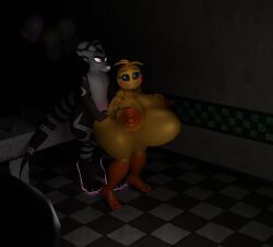 3d 3d_(artwork) anthro big_breasts breasts casual casual_nudity deep_penetration female feversfm five_nights_at_freddy's furry hyper_penetration hyper_stomach_bulge impossible_fit nipple_piercing nipples paizuri penetration piercing public public_nudity robot robot_girl sex stomach_bulge straight tagme toy_chica_(fnaf) toy_chica_(love_taste)