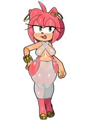 1girls amy_rose big_breasts breasts female female_only fiinel inner_sideboob sega small_breasts sonic_(series) tagme thick_thighs wide_hips