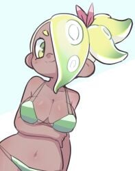 1girls big_breasts breasts dark_skin female female_only splatoon swimsuit tagme whichdoll