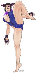 1girls big_breasts breasts capcom cleavage erogon female female_only juri_han light-skinned_female street_fighter thick_thighs wide_hips