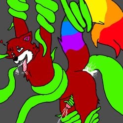 anthro bodily_fluids canid canine canis cum cum_drip cum_in_ass cum_in_mouth cum_inside dripping drooling_cum ear_penetration fluffy fluffy_tail forced fur genital_fluids genitals green_tentacles grey_background invalid_tag lgbt_pride lowered_legs male male/male mammal mind_break mindfuck multicolored_tail narrowed_eyes oral penetration penile penis penis_milking pink_penis pride_color_fur pride_colors rainbow rainbow_tail rainwolf raised_arm raised_tail rape red_body red_fur restrained restrained_arms restrained_legs simple_background solo squint submissive submissive_male tail_restraint tenacle_in_head tentacle tentacle_cum tentacle_ejaculation tentacle_in_ear tentacle_penetration tentacle_rape tentacle_sex tickling tongue tongue_out wolf