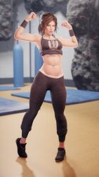 1girls 3d abs blender colonelyobo female female_only fit fit_female lara_croft lara_croft_(survivor) muscles muscular muscular_female solo tomb_raider tomb_raider_(survivor)