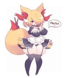 anthro braixen clarevoir cute gardevoir humanoid maid nintendo nipples_visible_through_clothing nub_feet orange_hair orange_tail pokémon_(species) pokemon pokemon_(species) tagme tail