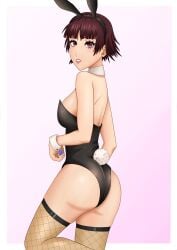 ass atlus female female_only makoto_niijima persona persona_5 rrl0215 sideboob solo tagme